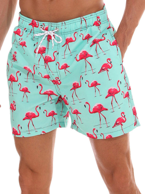 Flamingo Print Swim Shorts