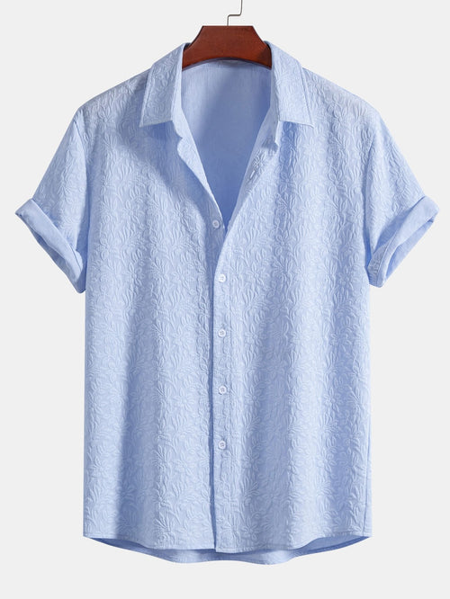 Floral Jacquard Shirt Button Up Shirt