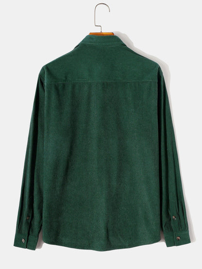 Long Sleeve Button Up Corduroy Shirt