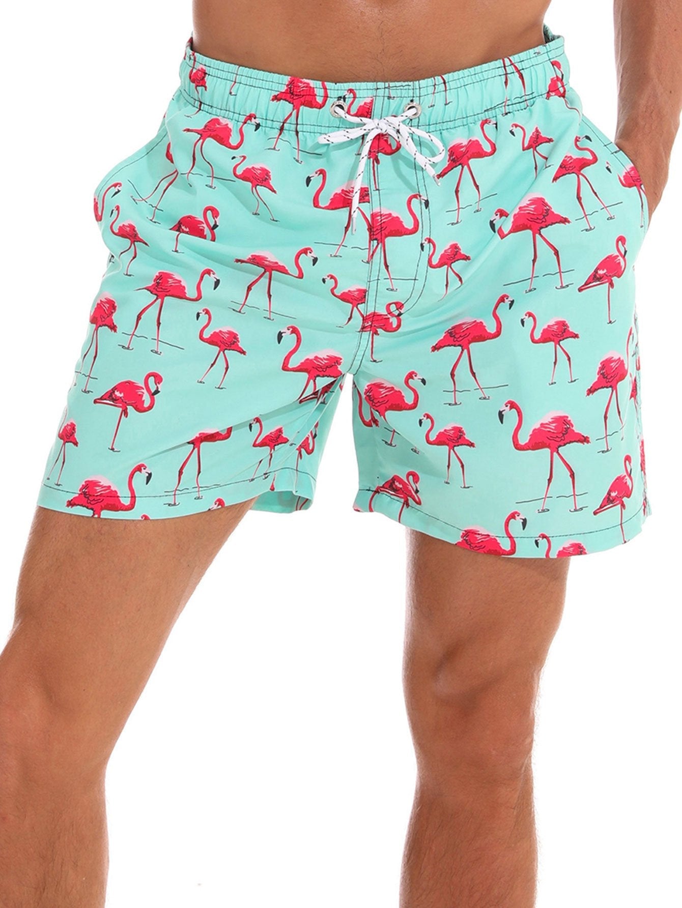 Flamingo Print Swim Shorts