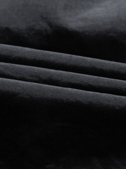 Solid Zip Pocket Swim Shorts