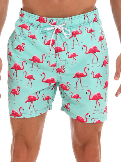 Flamingo Print Swim Shorts