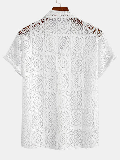 Floral Lace Cuban Shirt