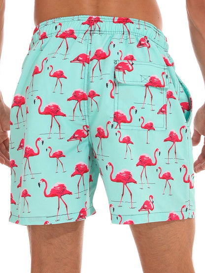 Flamingo Print Swim Shorts