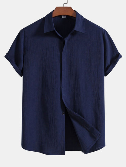 Crinkled Concealed Fly Shirt
