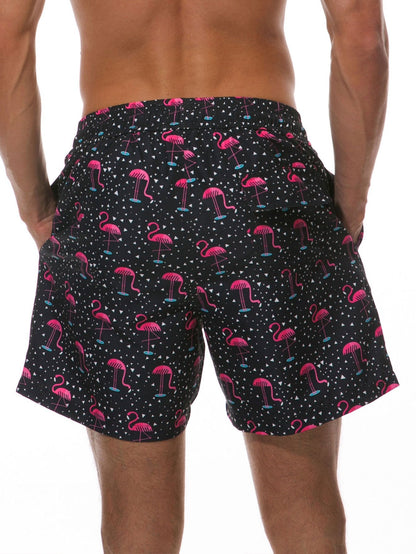 Flamingo Print Swim Shorts