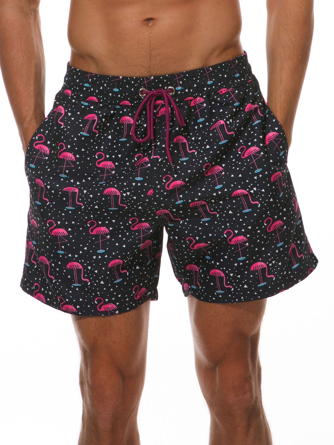 Flamingo Print Swim Shorts
