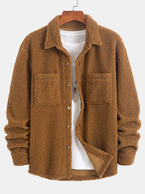 Teddy Fleece Button Up Shirt