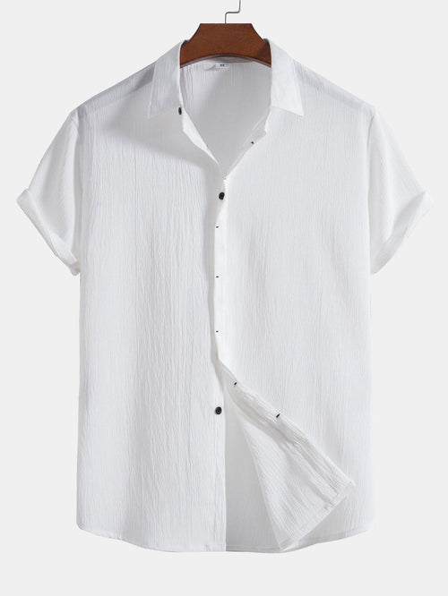 Crinkled Concealed Fly Shirt