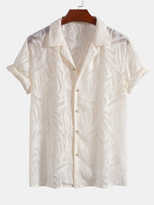 Jacquard Texture Cuban Shirt