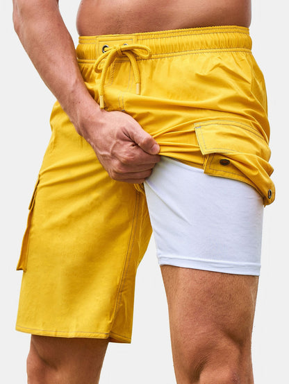 2-in-1 Outdoor Beach Swimming Shorts