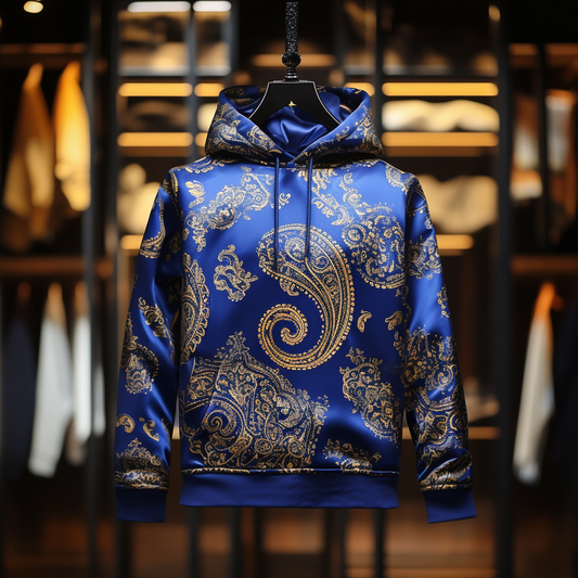 Paisley Art Print Hoodie Men