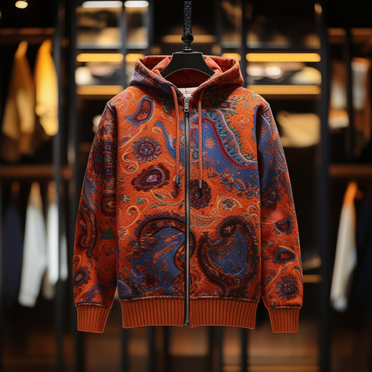 Zip-up hoodie with pockets