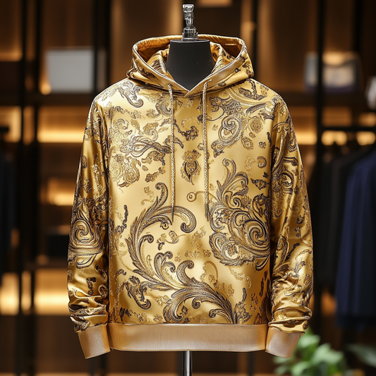 Paisley Art Print Hoodie Men
