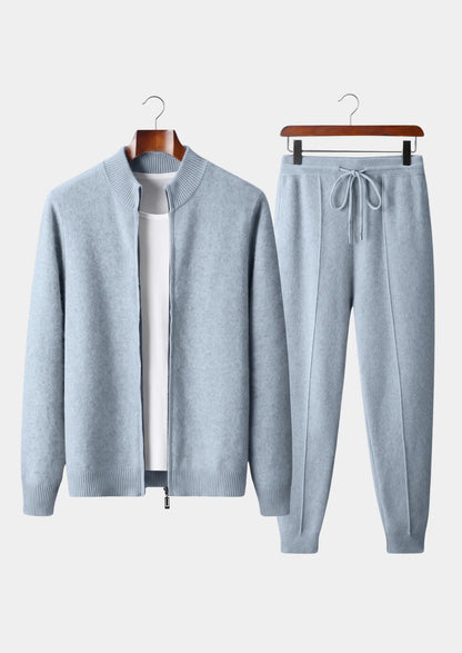 Pure Extra-Fine Merino Wool Light Blue Luzzo Set