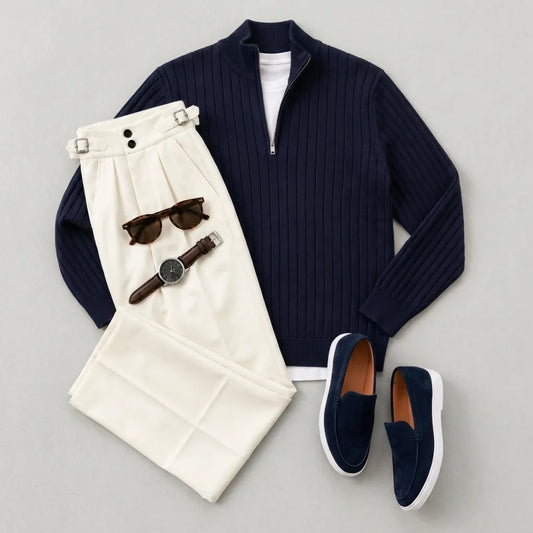 Men's Quarter-Zip Pullover & Pants Set