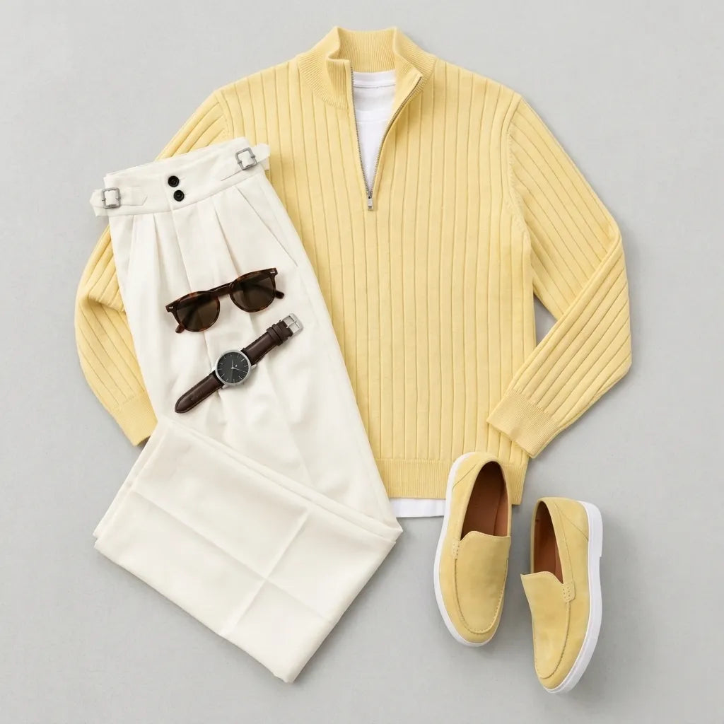 Men's Quarter-Zip Pullover & Pants Set