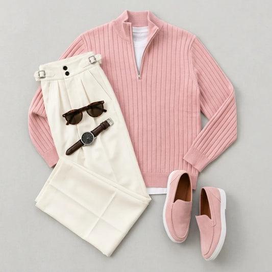 Men's Quarter-Zip Pullover & Pants Set