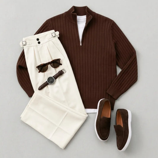 Men's Quarter-Zip Pullover & Pants Set