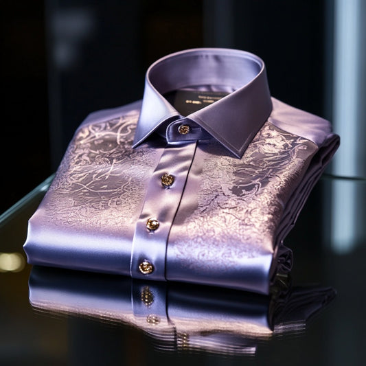 Luxury Business Leisure Long Sleeve Shirt with High Elastic Comfort Anti-Wrinkle Style