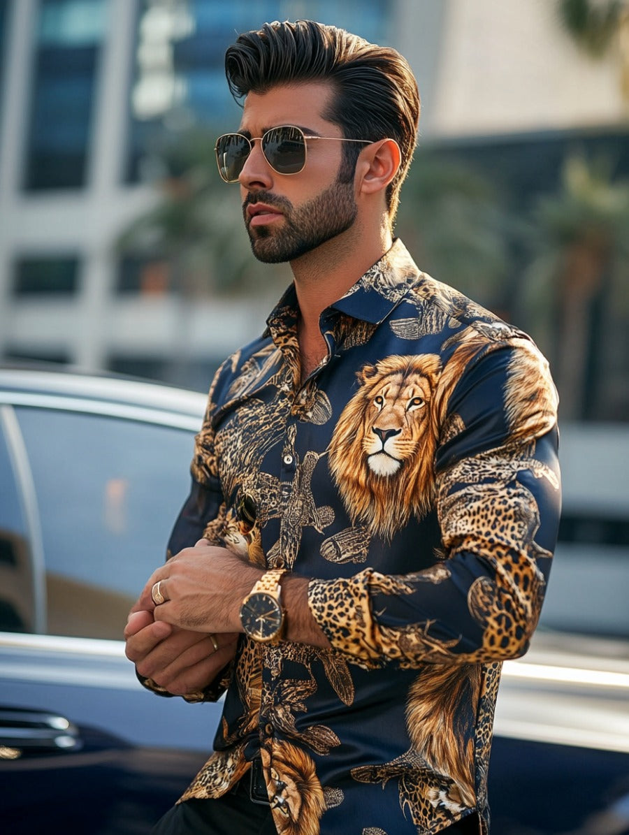 Business Classic Luxury High Quality Versatile Men's Fashion Long-sleeved Shirt