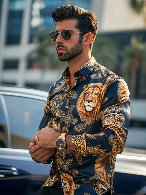Business Classic Luxury High Quality Versatile Men's Fashion Long-sleeved Shirt