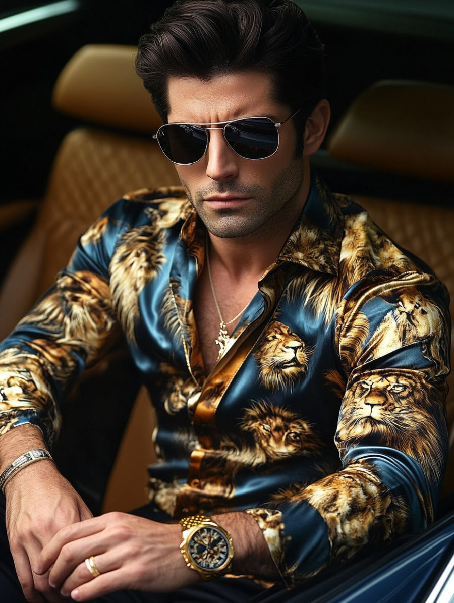Business Classic Luxury High Quality Versatile Men's Fashion Long-sleeved Shirt