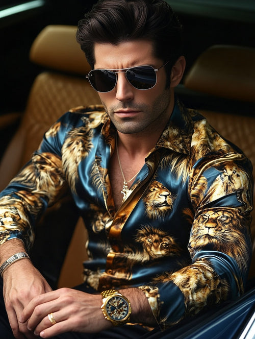 Business Classic Luxury High Quality Versatile Men's Fashion Long-sleeved Shirt