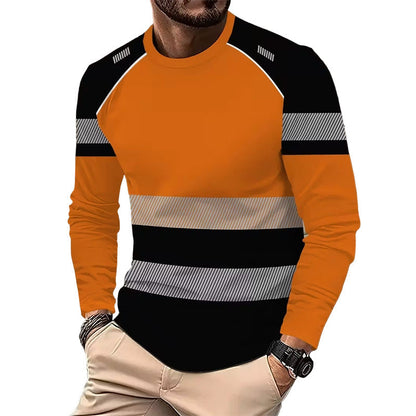 ????50% OFF !! ?Men's Printed Round-neck Long-sleeve Shirt