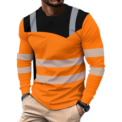 ????50% OFF !! ?Men's Printed Round-neck Long-sleeve Shirt