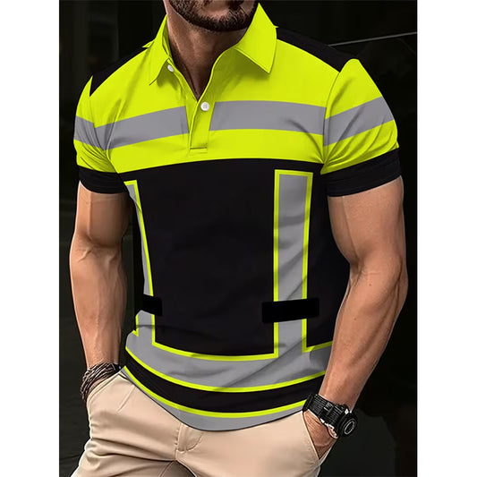 Men's High Visibility Reflective Short Sleeve Shirt