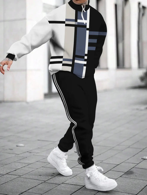 Relaxed Zipper Long Sleeve Two Piece Set